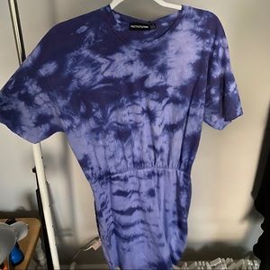 Pretty little thing purple tie dye dress